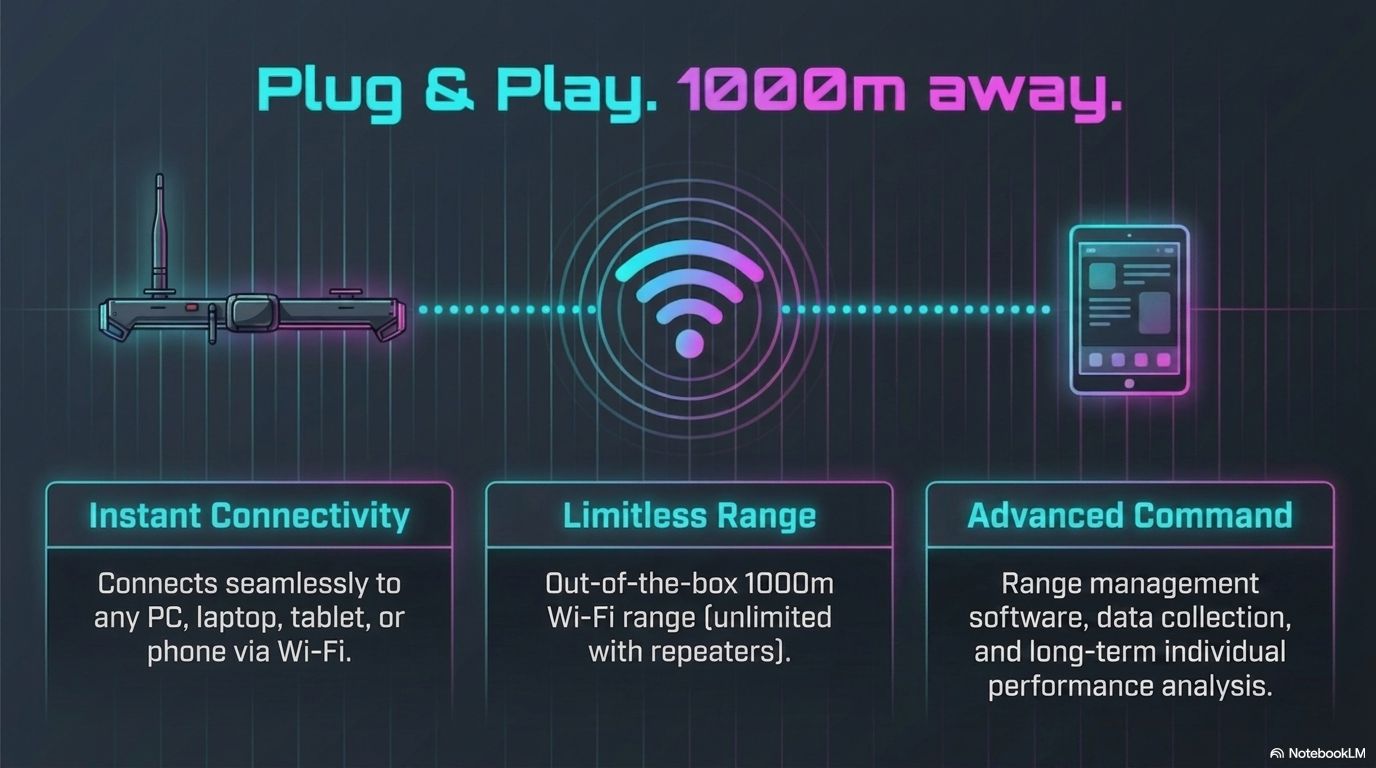 Plug & Play 1000m Wi-Fi connectivity